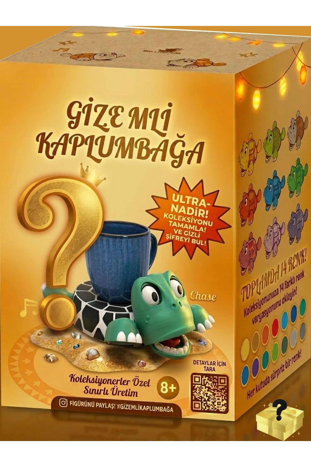 Sevimli Kaplumbağa Bardak Altlığı – Hareketli ve Eğlenceli Kupa Altlığı (Süpriz Renk)